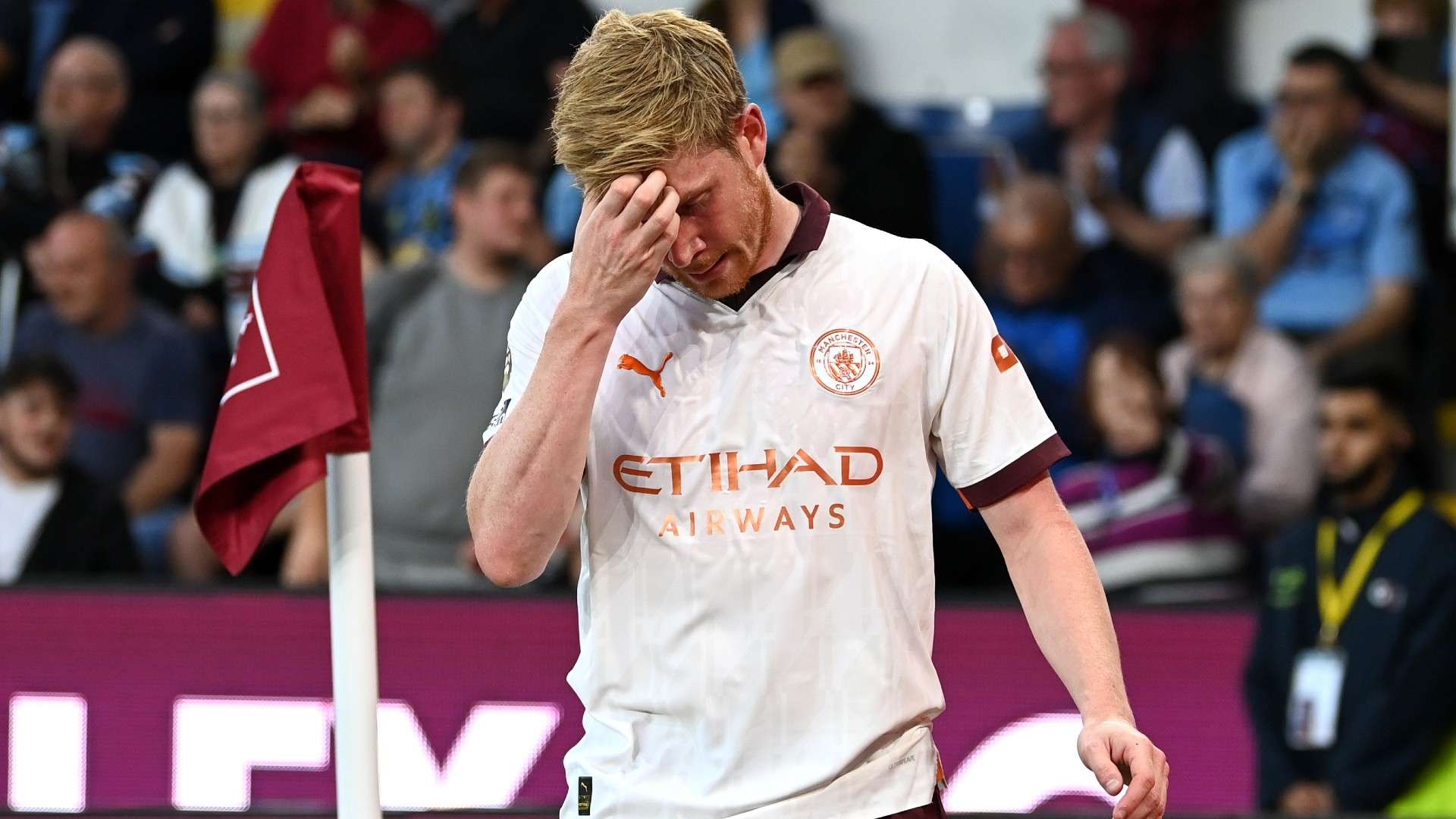 Kevin De Bruyne Manchester City 2023-24 sad