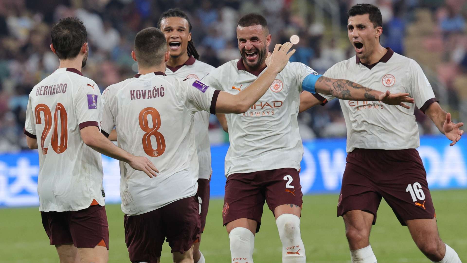 Manchester City celebrates goal against Urawa Red Diamonds