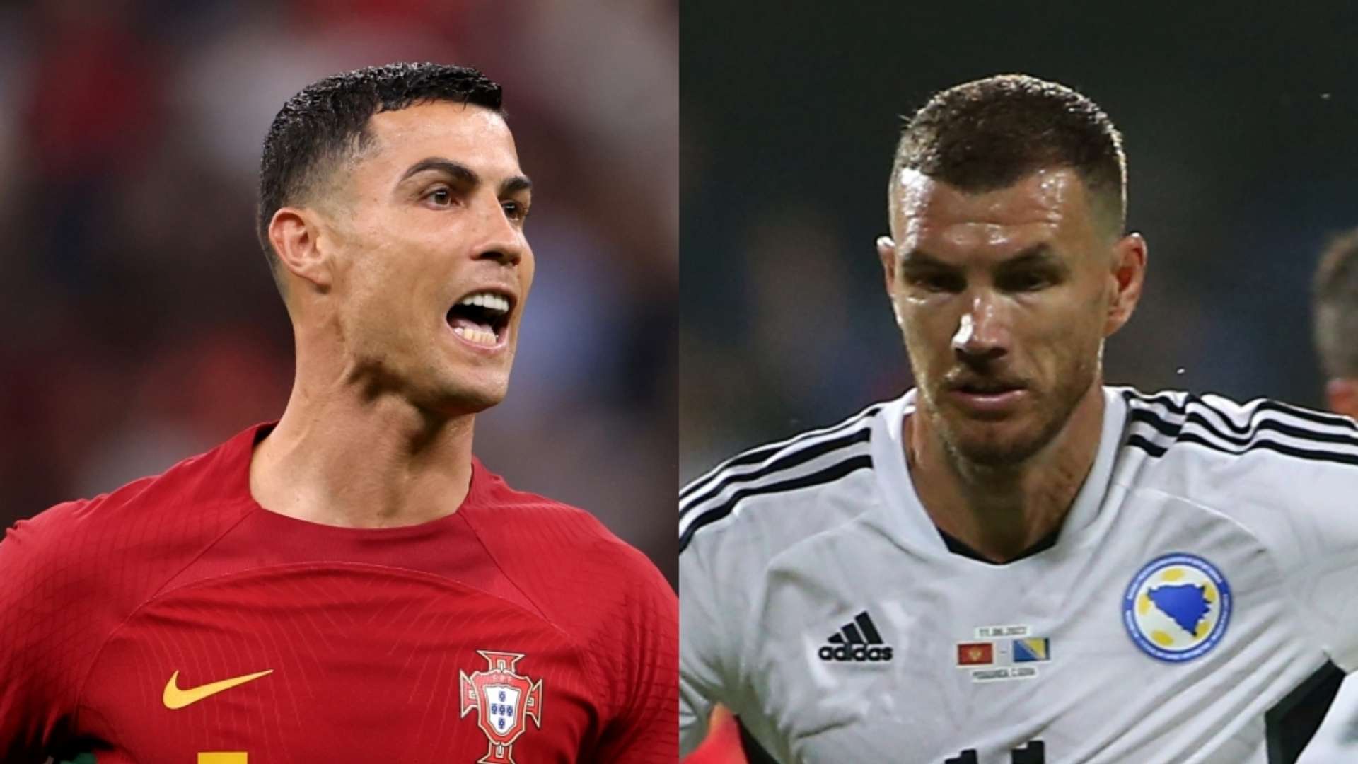 Cristiano Ronaldo Portugal Edin Dzeko Bosnia and Herzegovina