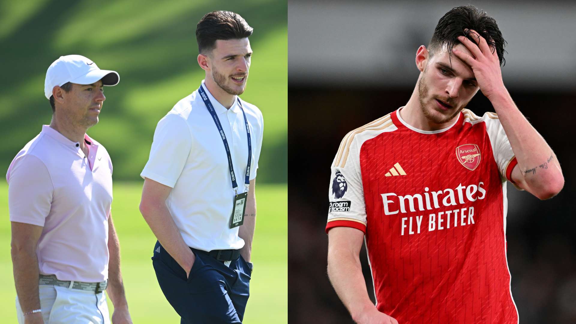 Declan Rice and Rory Mcllroy