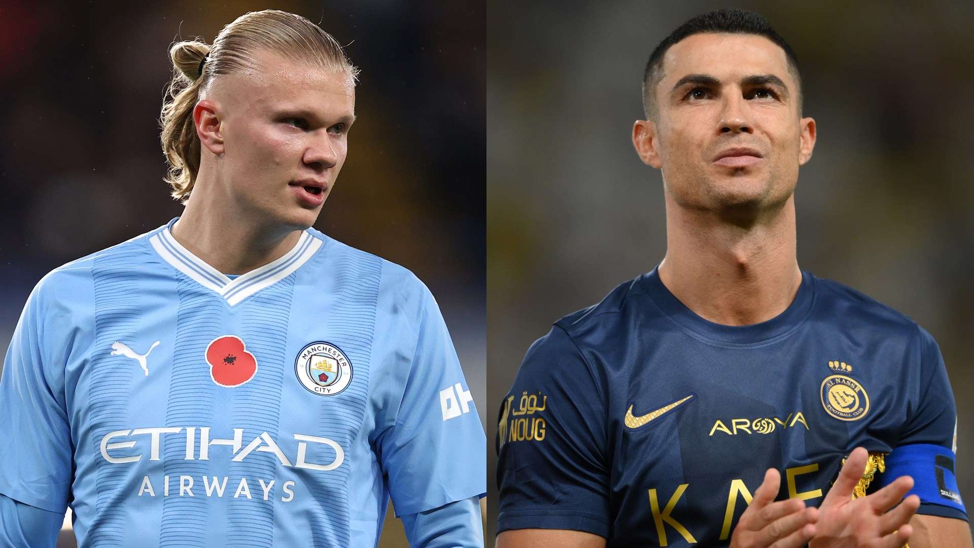 Erling Haaland Cristiano Ronaldo split