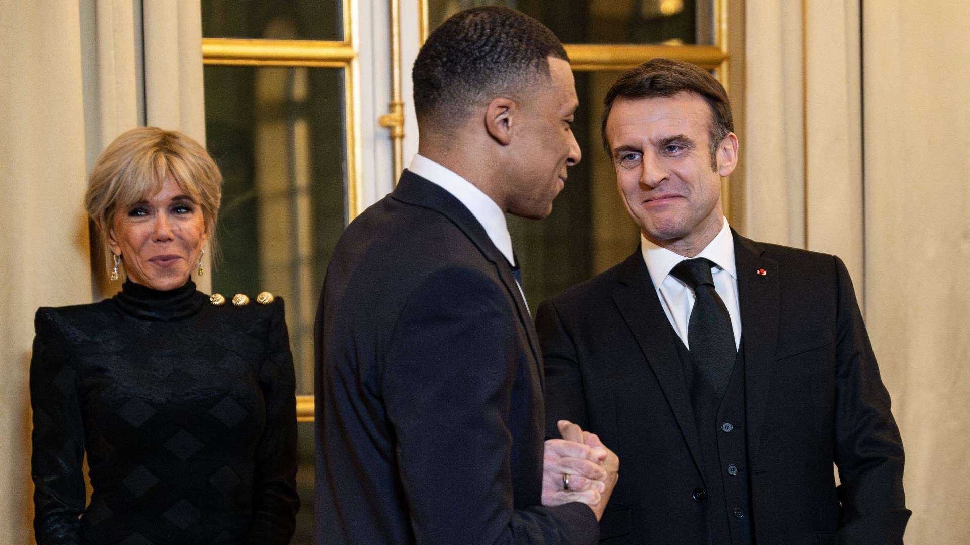 ONLY GERMANY Emmanuel Macron Kylian Mbappe 2024