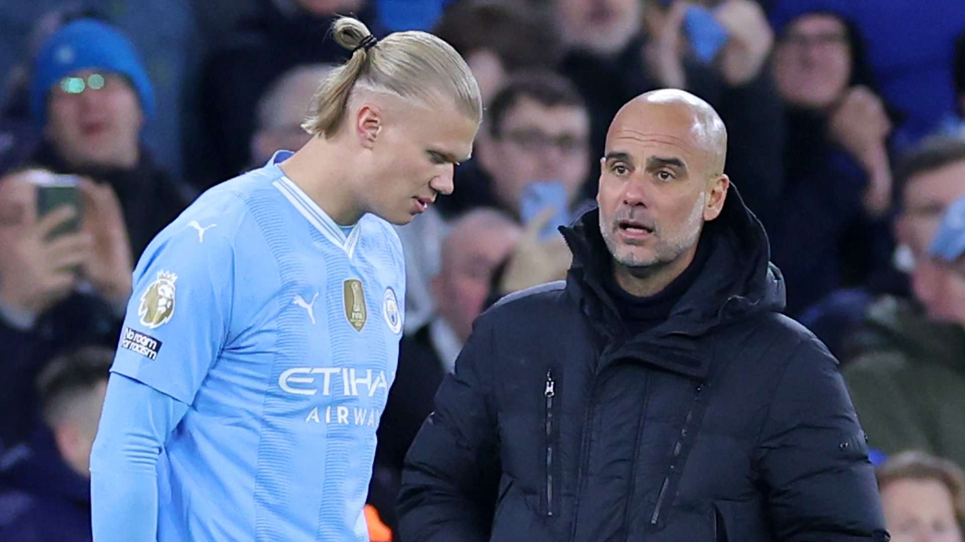 Erling Haaland Pep Guardiola Manchester City 2023-24