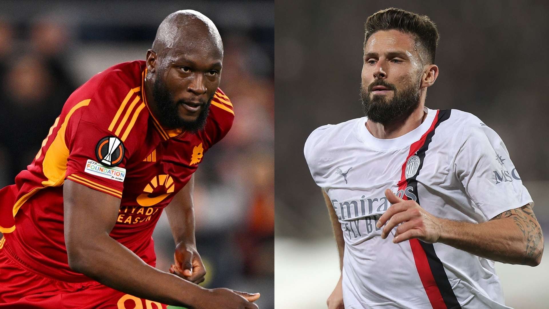 Romelu Lukaku Roma Oliver Giroud Milan