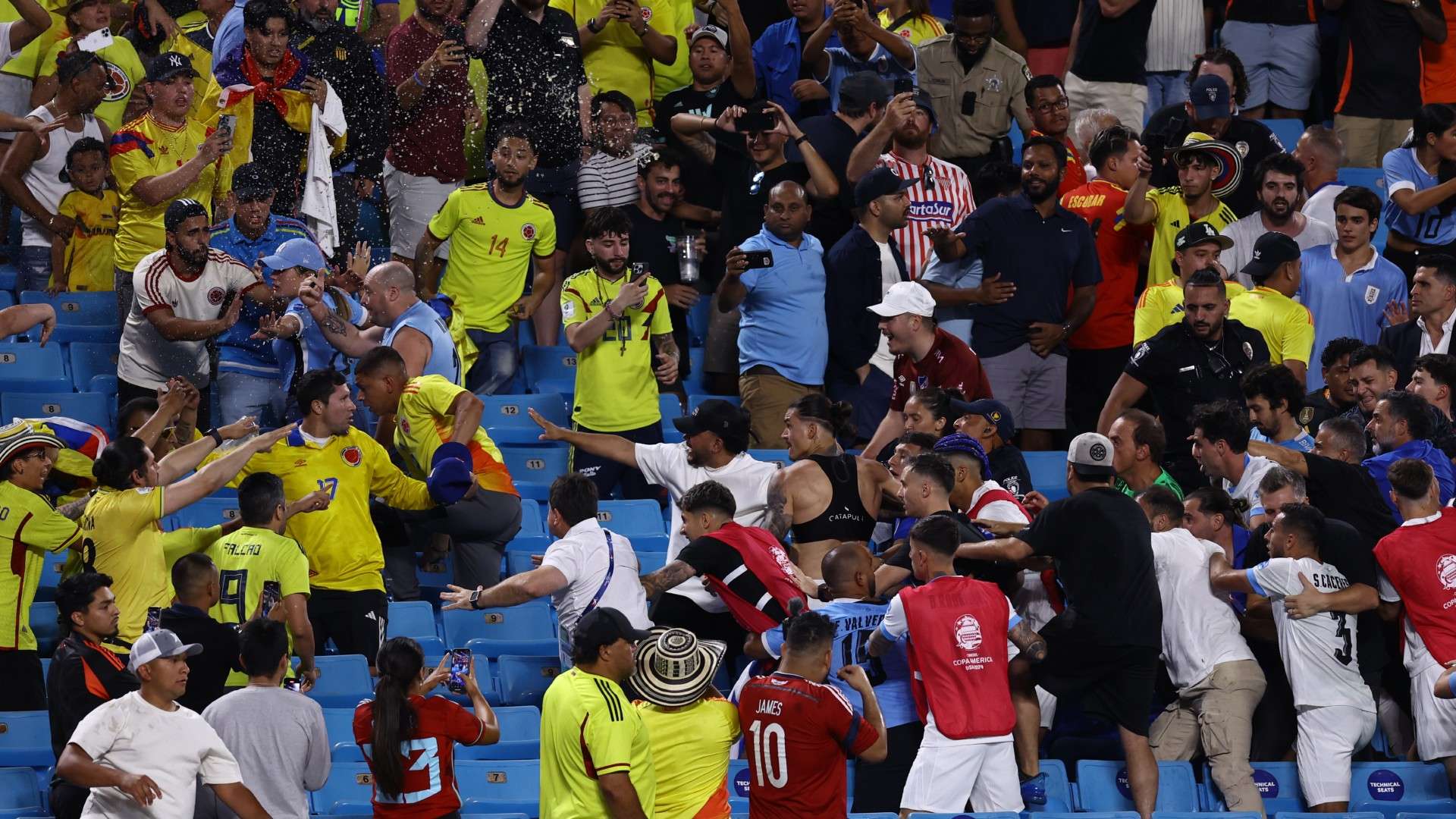 Uruguay Fans Colombia Fight Copa America 10072024