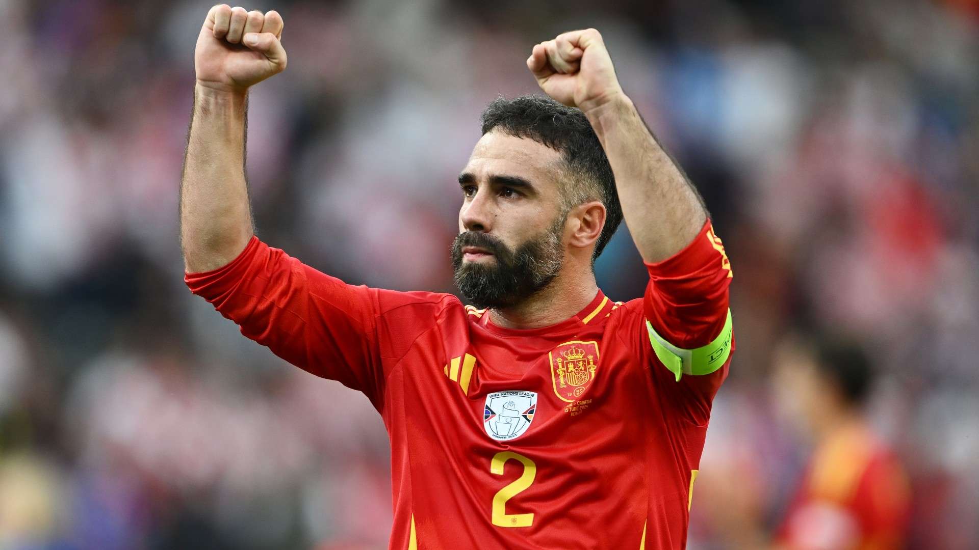 Daniel Carvajal of Spain celebrates