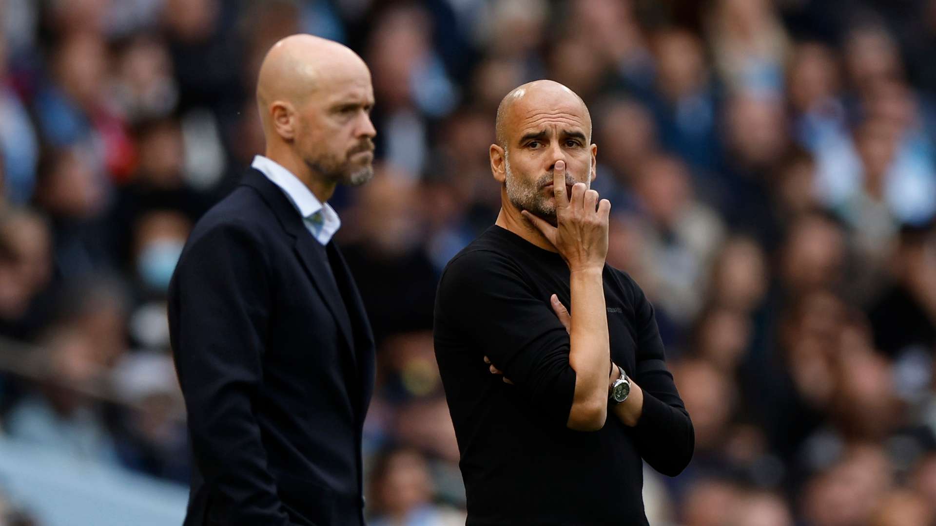 Pep Guardiola Erik ten Hag Manchester City Manchester United 2022-23