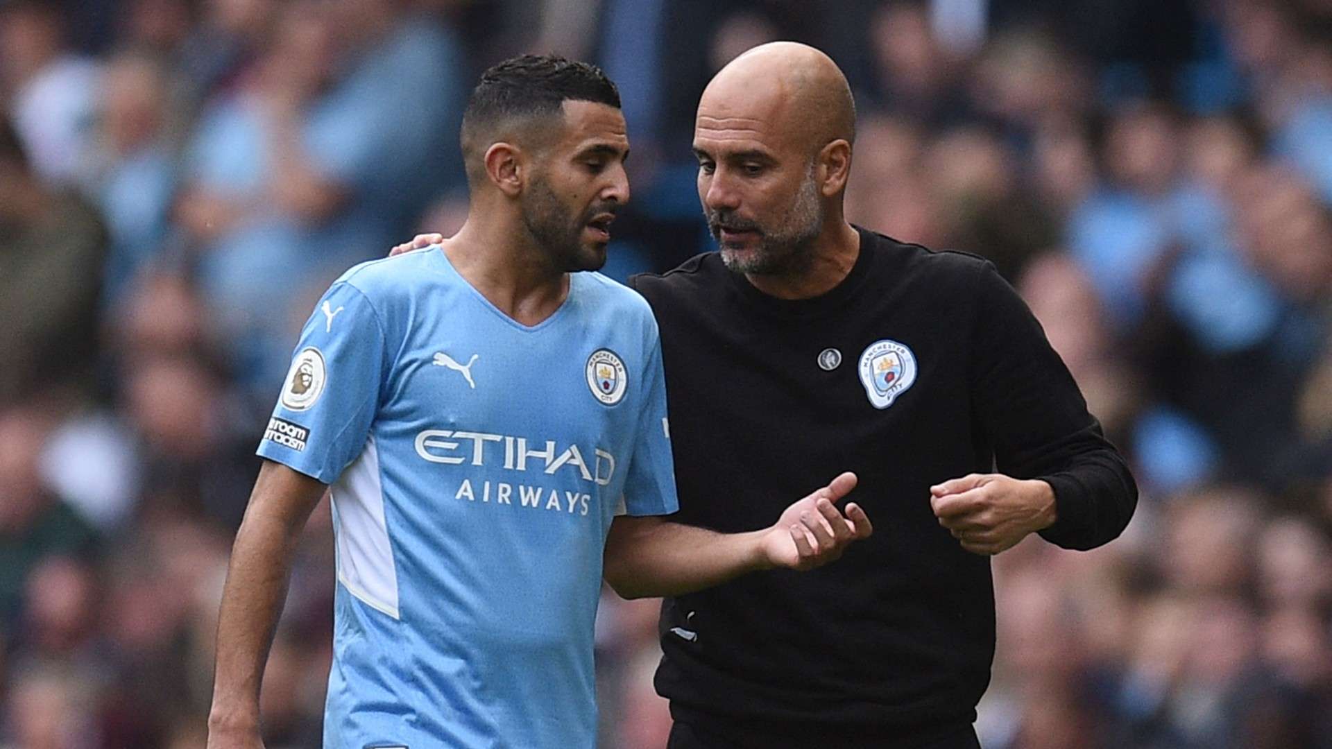 Riyad Mahrez, Pep Guardiola - Manchester City