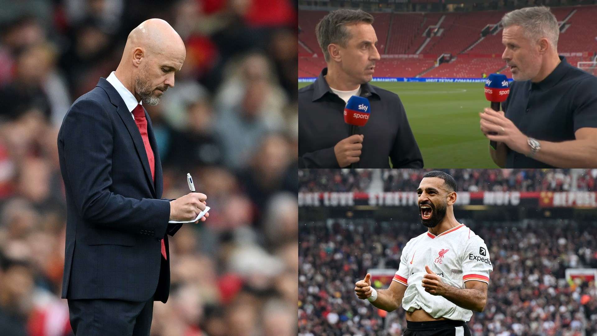 Erik ten Hag, Gary Neville and Jamie Carragher, and Mohamed Salah