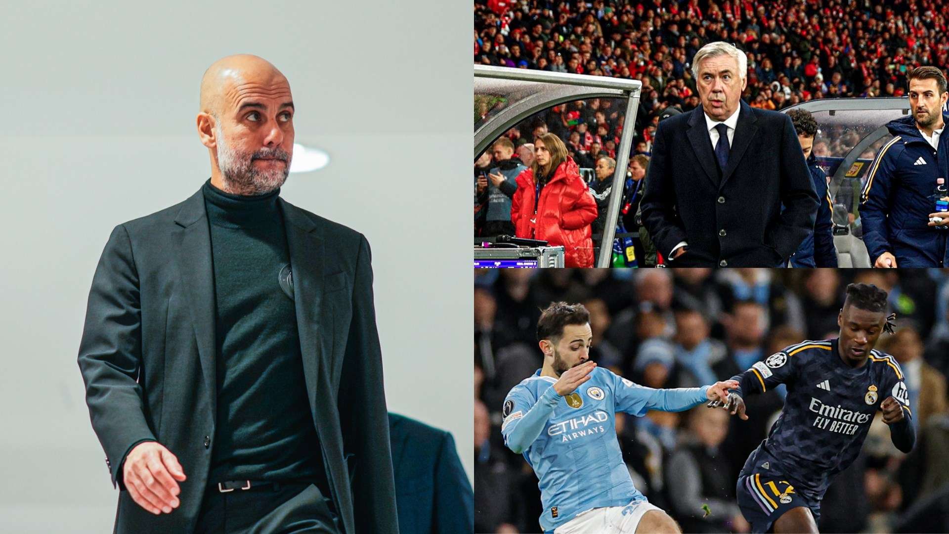 Guardiola Man City Ancelotti Real Madrid UCL 2024