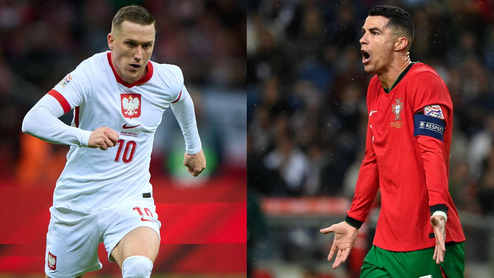 Piotr Zielinski Cristiano Ronaldo Poland Portugal 2024