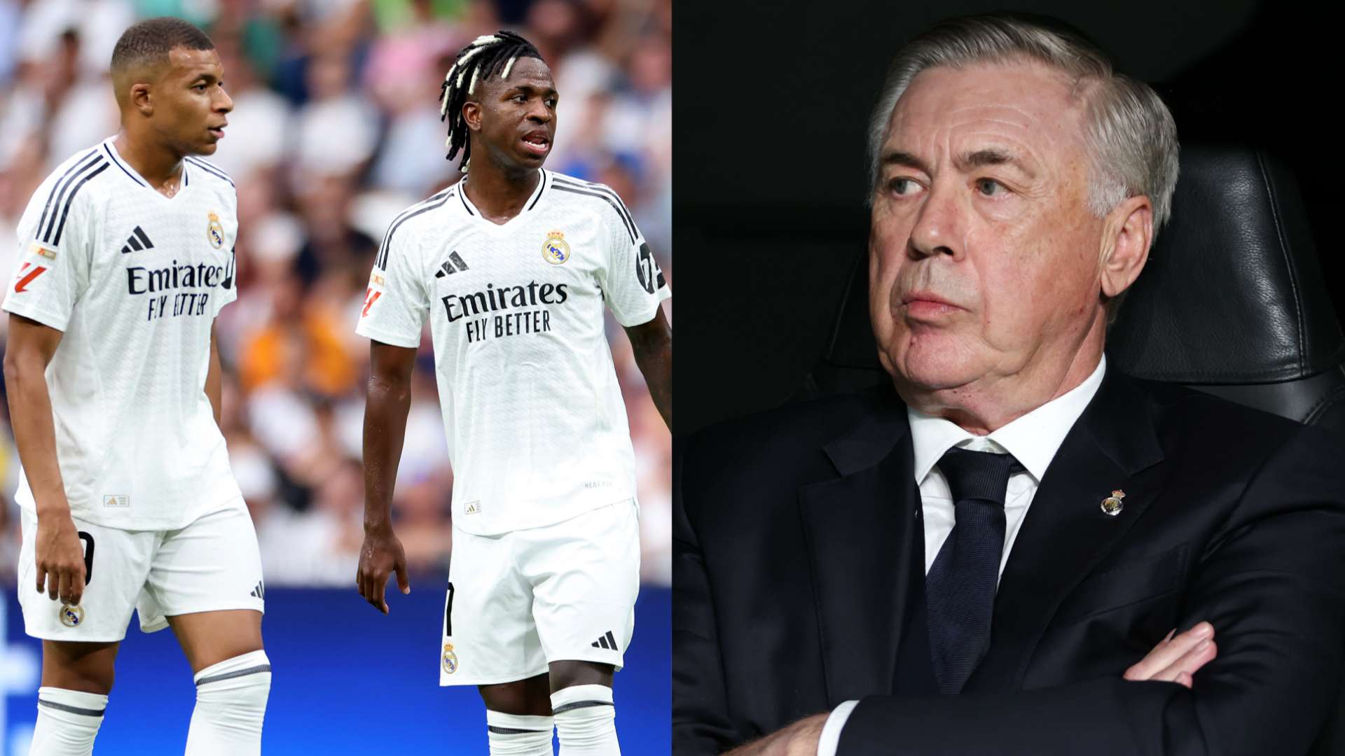 Kylian Mbappe Vinicius Jr Carlo Ancelotti